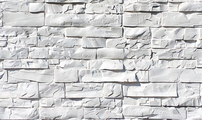Fototapeta premium Modern white brick wall texture for background