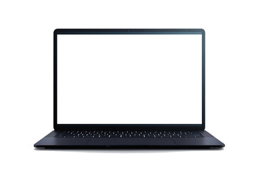 a laptop with screen cut out mock up