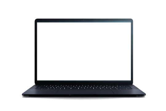 a laptop with screen cut out mock up