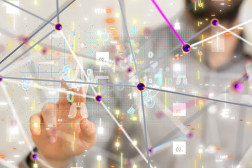 digital medical futuristic interface 3D rendering - 3d
