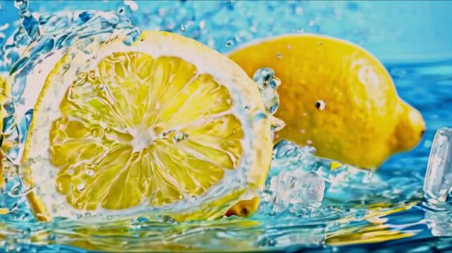 lemon closeup lime water