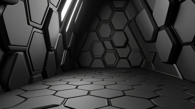 Metal hexagon wallpaper background stock image