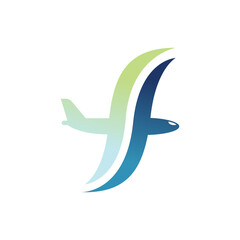 Logo design of an airplane.
