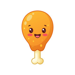 Fried Chicken Food Eat Meal Cuisine Animation Kawaii Character
