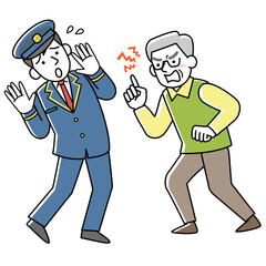 男性客からカスハラを受ける男性駅員