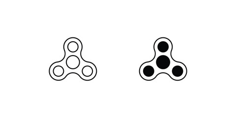 spinner set icon with white background vector stock illustration