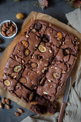 sweet home made chestnut brownies