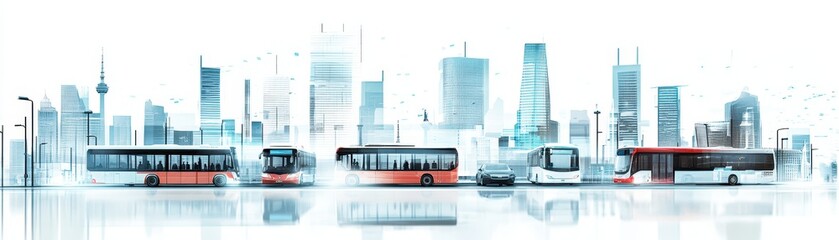 A seamless public transport system driven by realtime sensor data, autonomous buses and trains operating in sync, smart city, autonomous transport, sensor network