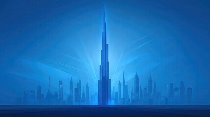 Fototapeta premium Ecofriendly Skyscraper Architecture Concept Design