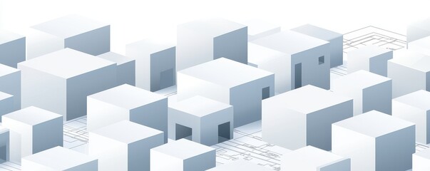 Fototapeta premium Illustration of a Construction Project Layout