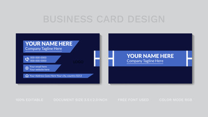 Fototapeta premium modern business card -creative and Clean business card template. Luxury business card design template. Clean professional business, visiting, card template.