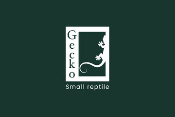 Lizard Logo. Gecko Logo. Chameleon Logo. Simple and Modern. Vector illustration