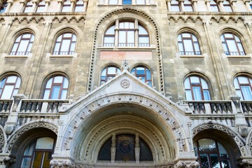Obraz premium National Archives of Hungary building in Budapest, Hungary.