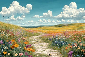 Vibrant Wildflower Meadow