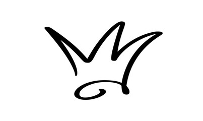 Hand drawn crown icon. Simple Vector Illustration for Design Projects