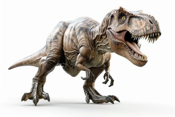 Trex dinosaur on white background