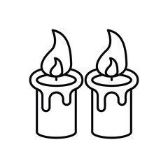 Candles vector icon