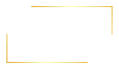 Gold frame border luxury element isolated vector illustration