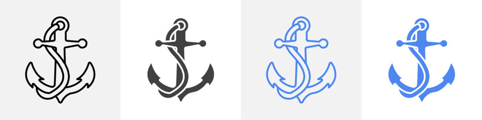 anchor icon vector set use for web