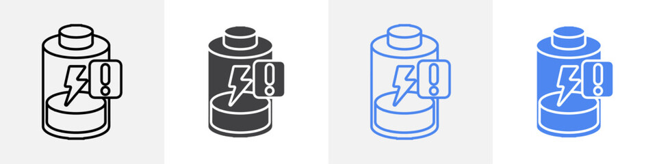 battery icon vector set use for web