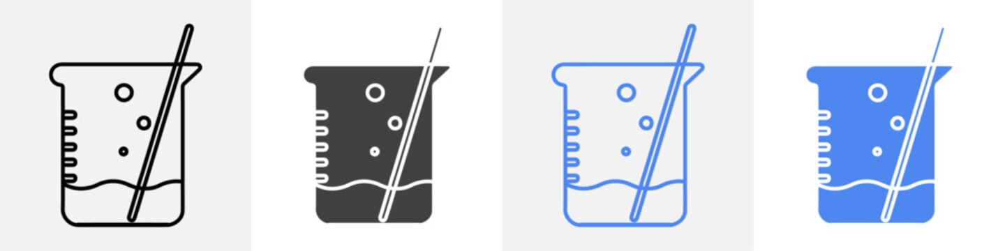 beaker icon vector set use for web