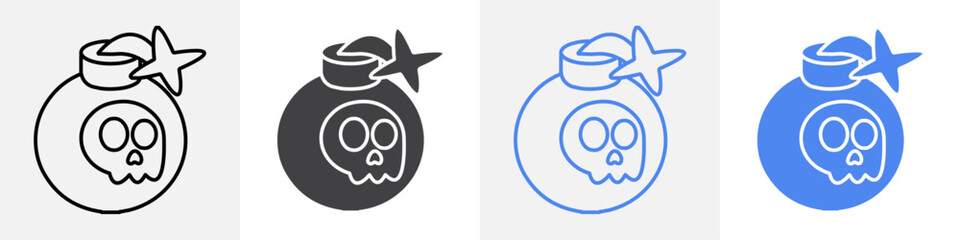 bomb icon vector set use for web