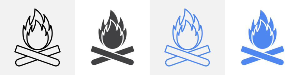 born fire icon vector set use for web