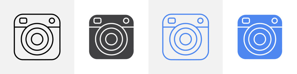 camera icon vector set use for web