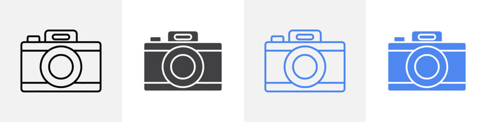 camera icon vector set use for web
