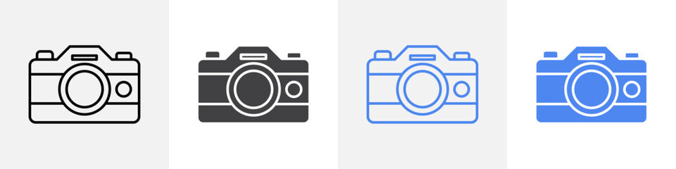 camera icon vector set use for web