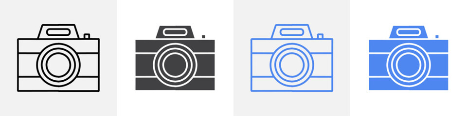 camera icon vector set use for web