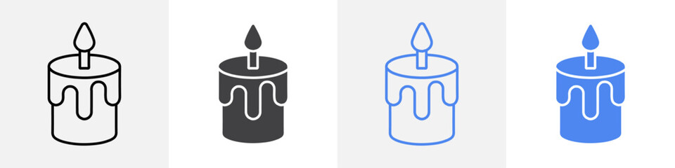 candle icon vector set use for web