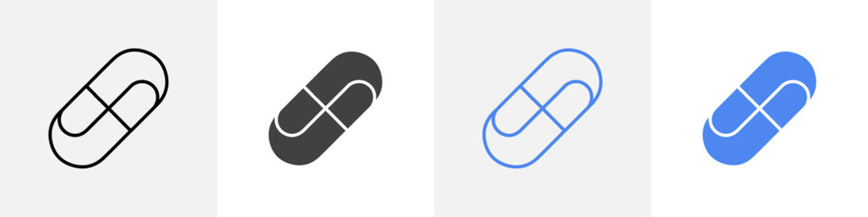 capsule icon vector set use for web