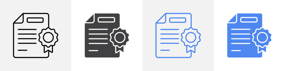 Fototapeta premium certificate icon vector set use for web