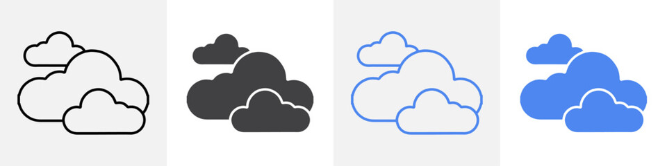 Fototapeta premium clouds icon vector set use for web