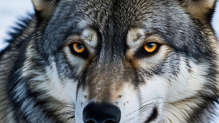 Fototapeta premium wolf in the sky