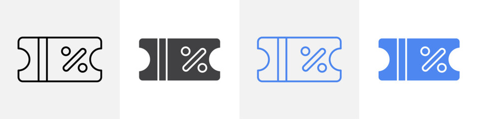 coupon icon vector set use for web