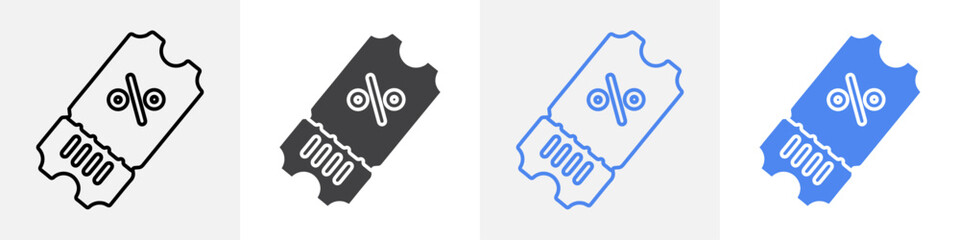 coupon icon vector set use for web