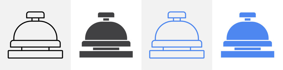 desk bell icon vector set use for web