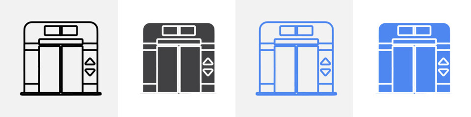 elevator icon vector set use for web