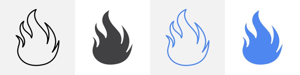 fire icon vector set use for web