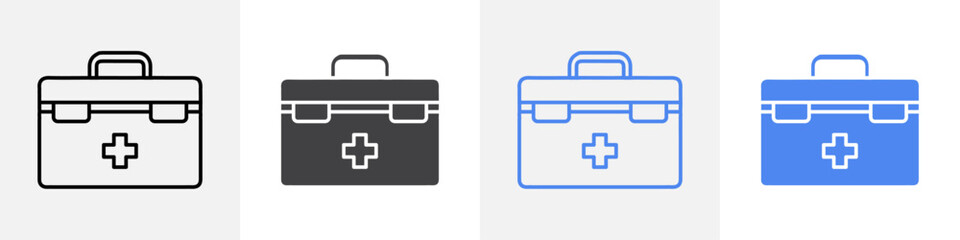 first aid kit icon vector set use for web