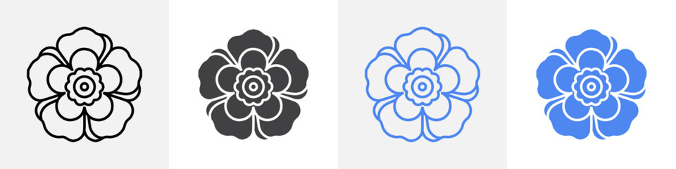 flower icon vector set use for web