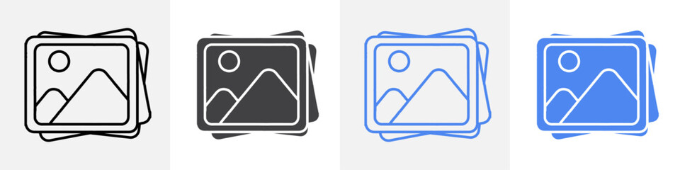 gallery icon vector set use for web