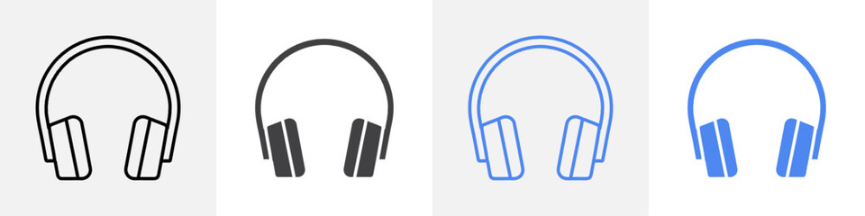 headphone icon vector set use for web