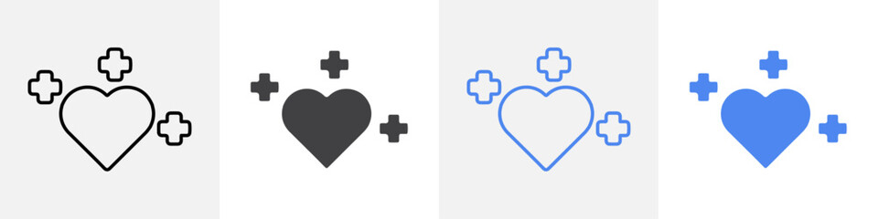 health icon vector set use for web