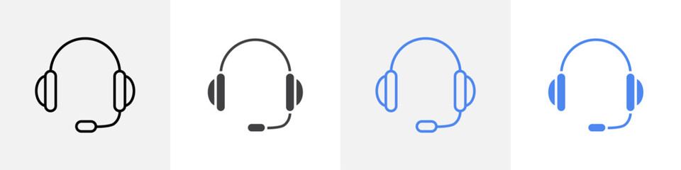 headphone icon vector set use for web