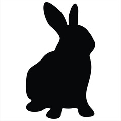 The Best Rabbit Silhouette Or Bunnies Isolated Vector Logo Icon Illustration. Best asset for bunny icon design or bunny shadow. Perfect for Logo, Design, and More.