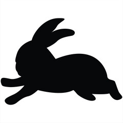 The Best Rabbit Silhouette Or Bunnies Isolated Vector Logo Icon Illustration. Best asset for bunny icon design or bunny shadow. Perfect for Logo, Design, and More.