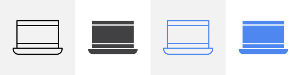 Laptop icon vector set use for web